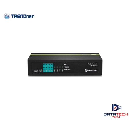 Switch Gigabit PoE+ de 8 puertos 65W TRENDNET TPE-TG44G