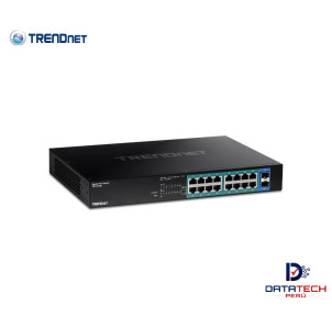 Switch Gigabit PoE de 16 puertos mas 2 SFP 240W TRENDNET TPE-TG182