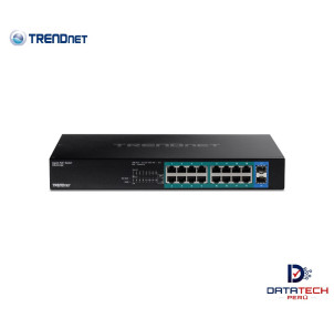 Switch Gigabit PoE de 16 puertos mas 2 SFP 240W TRENDNET TPE-TG182