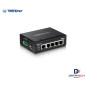 Switch de riel DIN Gigabit industrial de 5 puertos conmutación de 10Gbps TRENDNET TI-G50