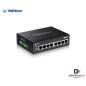 Switch de riel DIN Gigabit industrial de 8 puertos conmutación de 16Gbps TRENDNET TI-G80