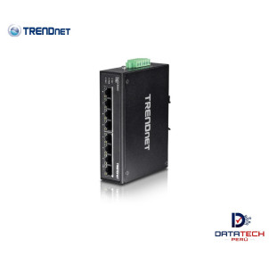 Switch de riel DIN Gigabit industrial de 8 puertos conmutación de 16Gbps TRENDNET TI-G80