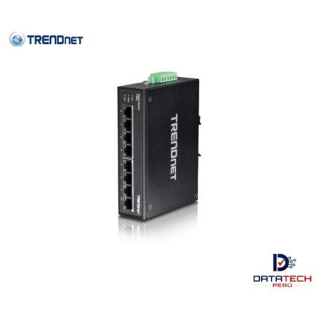 Switch de riel DIN Gigabit industrial de 8 puertos conmutación de 16Gbps TRENDNET TI-G80