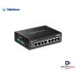 Switch de riel DIN Gigabit industrial de 8 puertos PoE+ conmutación de 16Gbps TRENDNET TI-PG80