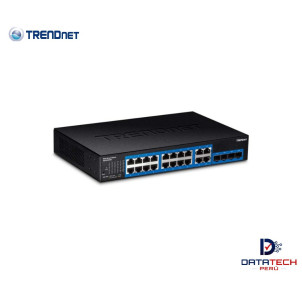Switch de 20 puertos Web Smart Gigabit 4 puertos Gigabit compartidos (RJ-45/SFP) TRENDNET TEG-204WS