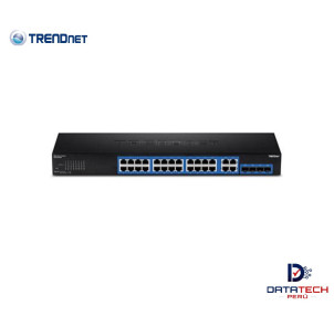 Switch de 28 puertos Web Smart Gigabit 4 puertos Gigabit compartidos (RJ-45/SFP) TRENDNET TEG-284WS