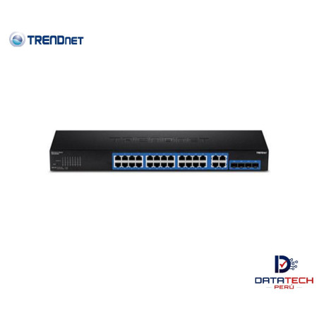 Switch de 28 puertos Web Smart Gigabit 4 puertos Gigabit compartidos (RJ-45/SFP) TRENDNET TEG-284WS
