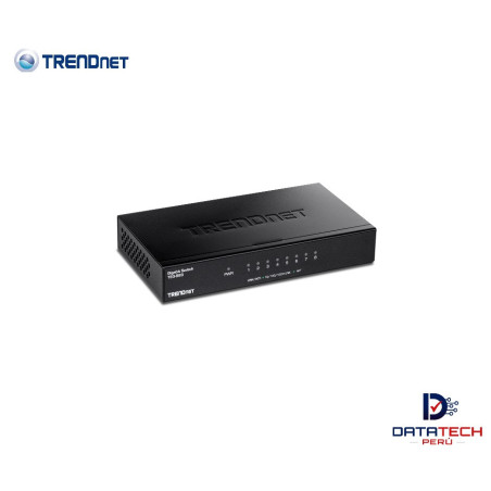 Switch de 8 puertos Gigabit GREENnet Caja metalica conmutación de 10 Gbps TRENDNET TEG-S83
