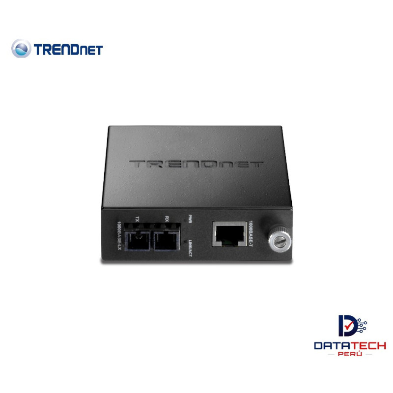 Convertidor de fibra inteligente SC monomodo de 1000Base-T a 1000Base-LX TRENDNET TFC-1000S20