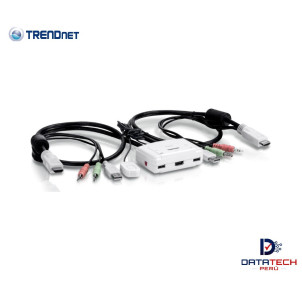 Switch KVM HDMI de 2 puertos HDMI y audio analógico de 3.5 mm TRENDNET TK-215i