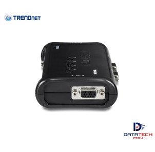 Switch USB KVM Emulación de teclado/ratón USB con 4 juegos de cables KVM removibles TRENDNET TK-407K