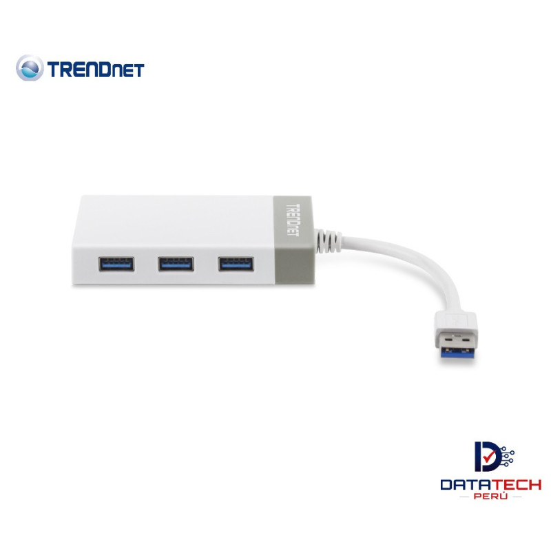 Adaptador de USB 3.0 a Gigabit + Hub USB Compatible con Windows® y Mac® TRENDNET TU3-ETGH3