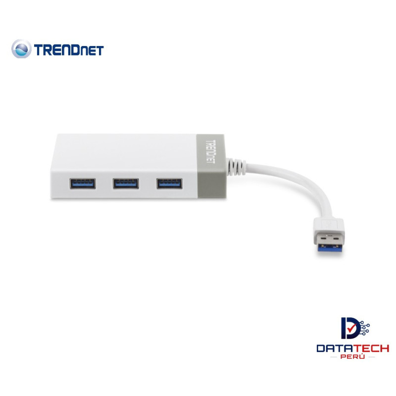 Mini hub USB 3.0 de 4 puertos No requiere instalación por CD TRENDNET TU3-H4E