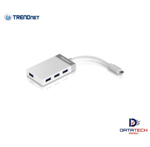 Mini hub USB-C de 4 puertos No requiere instalación por CD TRENDNET TUC-H4E