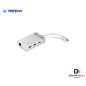 Adaptador de USB-C a Gigabit + Hub USB 3 puertos USB 3.0 Un puerto Ethernet Gigabit TRENDNET TUC-ETGH3