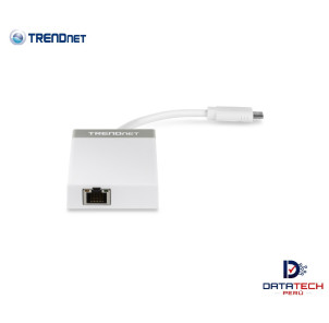 Adaptador de USB-C a Gigabit + Hub USB 3 puertos USB 3.0 Un puerto Ethernet Gigabit TRENDNET TUC-ETGH3