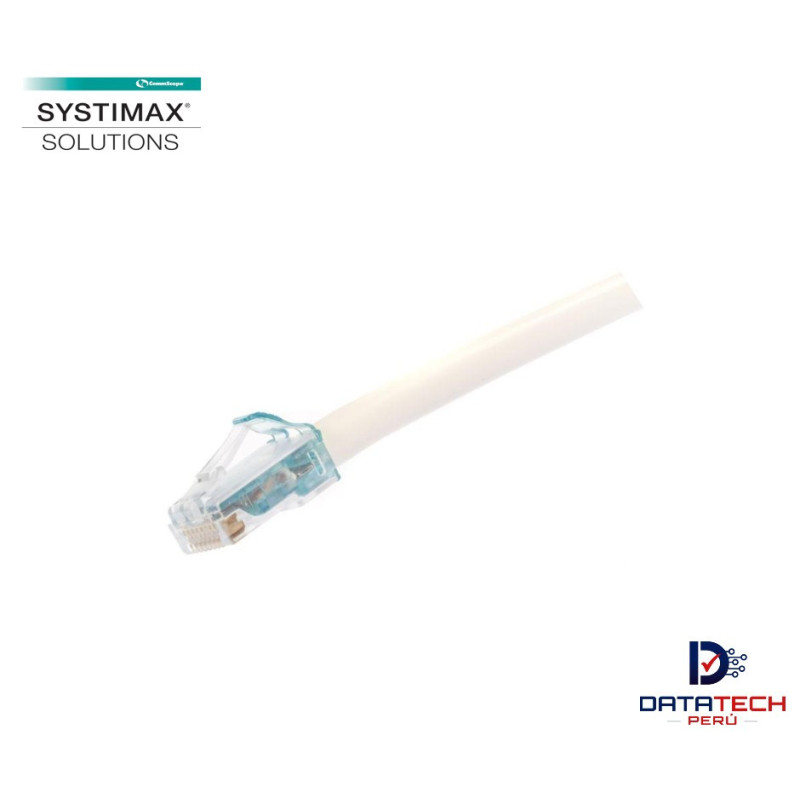 Patch cord UTP RJ45 categoría 6A de 2.10m 24awg Color Blanco SYSTIMAX CPCSSZ2-08F007