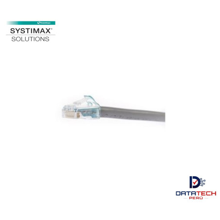 Patch cord UTP RJ45 categoría 6A de 1.5m 24awg Color Gris SYSTIMAX CPCSSX2-03F005