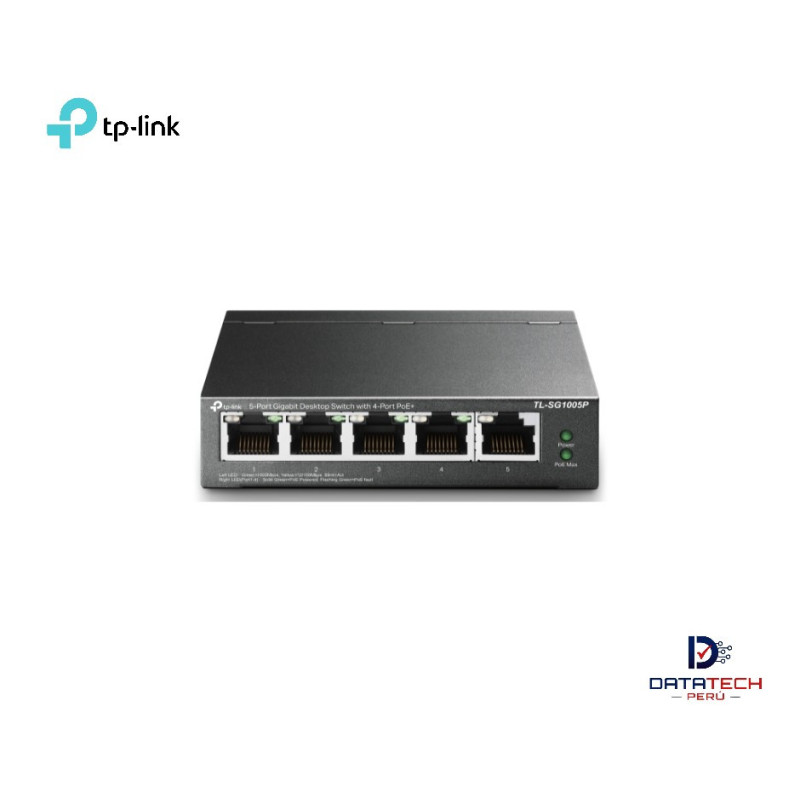TL-SG1005P | Switch Gigabit De 5 Puertos Con PoE + De 4 Puertos 56W-TP-LINK