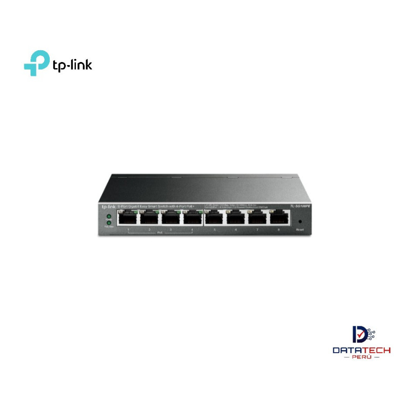 TL-SG108PE | Switch Easy Smart Gigabit De 8 Puertos Con 4 Puertos POE 55W-TP-LINK