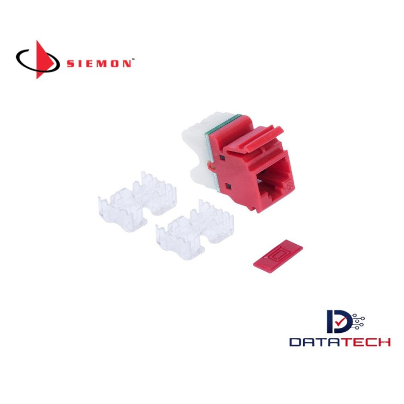 MX6-F03B | Jack Cat6 Plano Rojo-Siemon