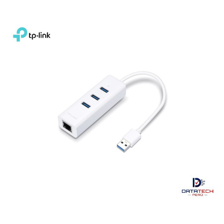 UE330 | Adaptador USB 2 en 1 con Hub de 3 Puertos USB 3.0 y Adaptador Ethernet Gigabit-TP-LINK