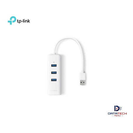 UE330 | Adaptador USB 2 en 1 con Hub de 3 Puertos USB 3.0 y Adaptador Ethernet Gigabit-TP-LINK