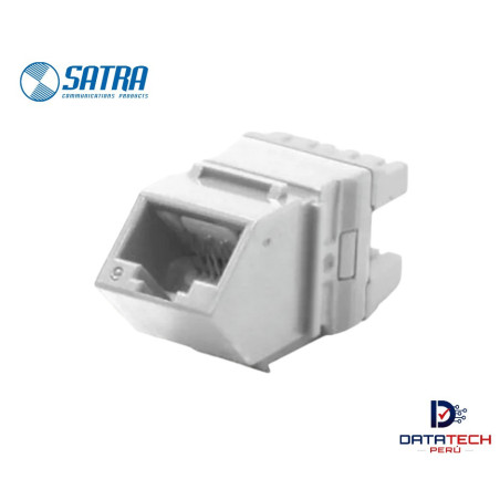 0102070001 | Jack modular RJ45 Angular Categoría 6 color blanco-Satra