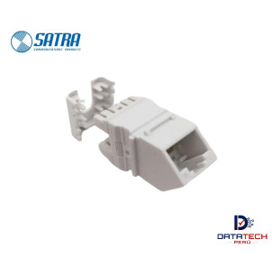 0102070001 | Jack modular RJ45 Angular Categoría 6 color blanco-Satra