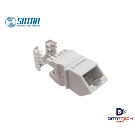 0102070001 | Jack modular RJ45 Angular Categoría 6 color blanco-Satra