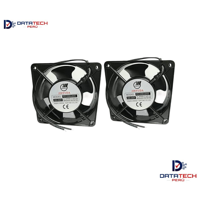 Kit de 2 Ventiladores para refrigeración de gabinete 50/60Hz 0.14A a 0.10A 220-240V JINYUDA