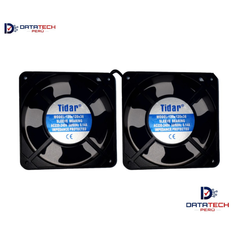Kit de 2 Ventiladores para refrigeración de gabinete 50/60Hz 0.14A a 0.10A 220-240V TIDAR