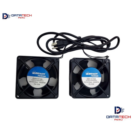 Kit de 2 Ventiladores para refrigeración de gabinete 50/60Hz 0.14A a 0.10A 220-240V BOXER