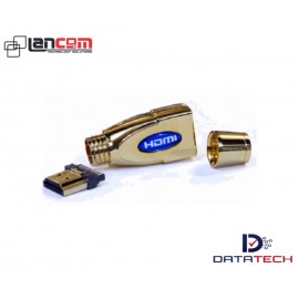 Conector HDMI 2.0V 4K con capucha metal Dorado LANCOM ZZ-HDMI PLUG GOLD