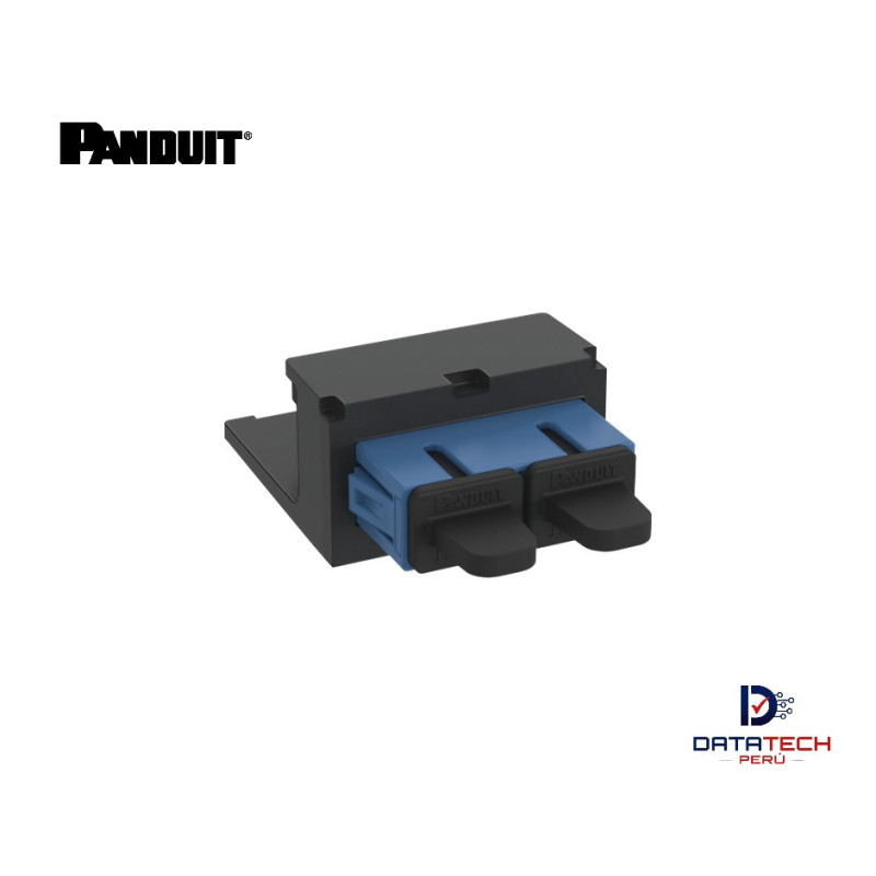 Acoplador de fibra Óptica dúplex Monomodo SC-SC Mini-Com OS2 Color Negro CMDBUSCZBL Panduit