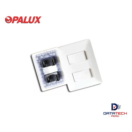 Interruptor doble unipolar de 10A 120-250VAC para empotrar blanco BM1201 Opalux