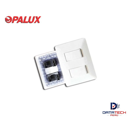 Interruptor doble conmutación unipolar de 10A 120-250VAC para empotrar blanco BM1201-3 Opalux