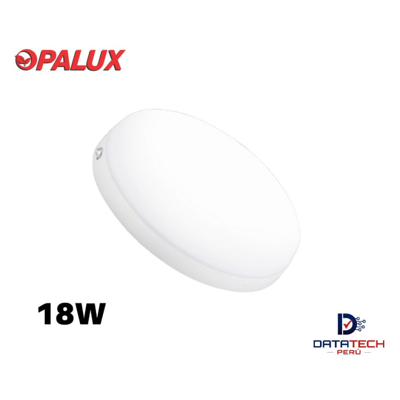 Panel LED circular Plafón adoquín para sobreponer 18W 3000k Opalux OP-18FD-WW