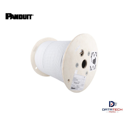 Cable de red F/UTP cat 6A LSZH Blanco blindado LSZH 23AWG rollo de 305m  Panduit PFL6X04WH-CEG