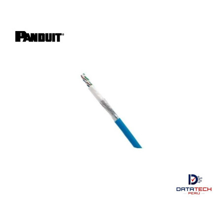 Cable de red U/UTP cat 6A LSZH Azul no blindado LSZH-3 23AWG rollo de 305m  Panduit PUZ6AV04BU-EG