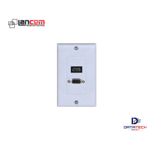 Face Plate De 1 Puerto HDMI 2.0 Ultra HD 4K 60HZ 1 Puerto VGA 15 Pines LANCOM ZZ-YKZ-HMVA