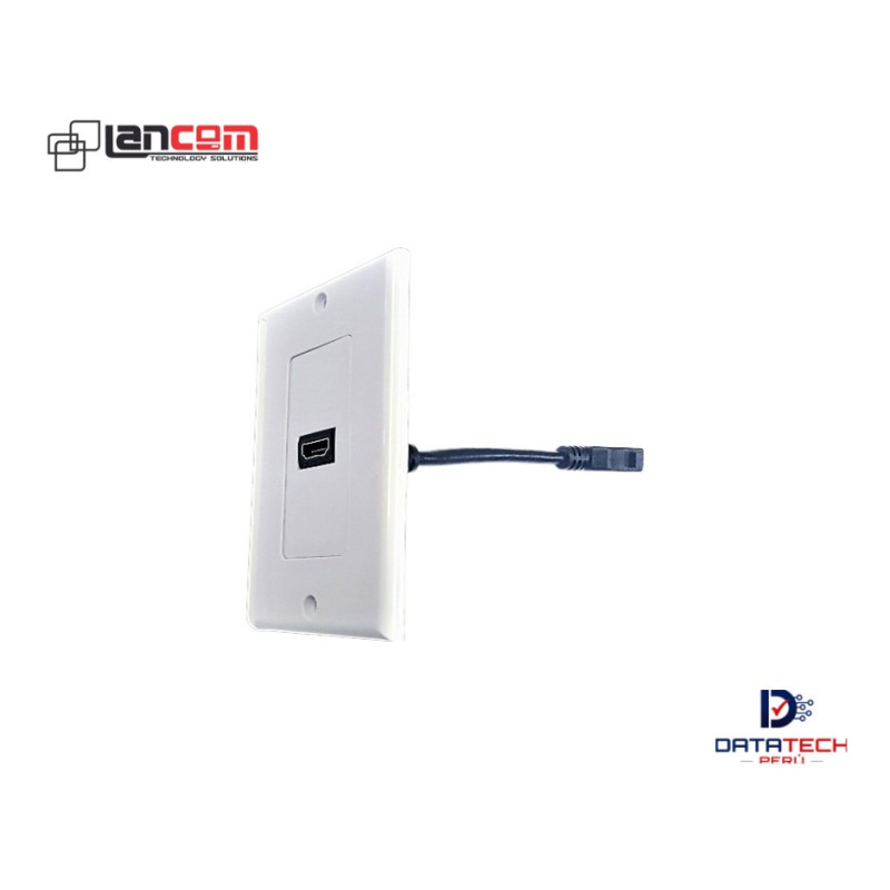 Face Plate De 1 Puerto HDMI Con Colita De 15Cm Ultra HD 4K 60HZ LANCOM ZZ-YKZ-HMCB