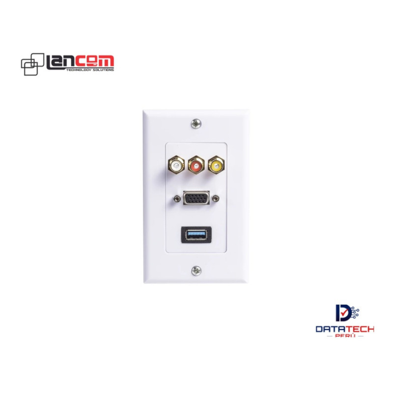 FacePlate 3 RCA VGA Y USB 3 LANCOM ZZ-YKZ-HMR3VA