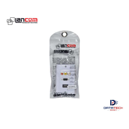 FacePlate 3 RCA VGA Y USB 3 LANCOM ZZ-YKZ-HMR3VA