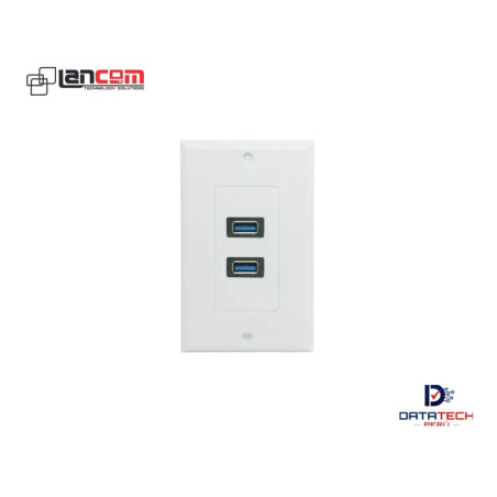 Face Plate De 2 Puertos USB 3.0 LANCOM ZZ-YKZ-UB2-3.0P