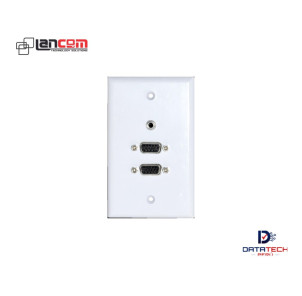 Face Plate De 2 Puertos VGA 15 Pines Y 1 Puerto De Audio Plug 3.5MM Estereo LANCOM ZZ-YKZ-VA2AD