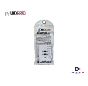 Face Plate De 2 Puertos VGA 15 Pines Y 1 Puerto De Audio Plug 3.5MM Estereo LANCOM ZZ-YKZ-VA2AD