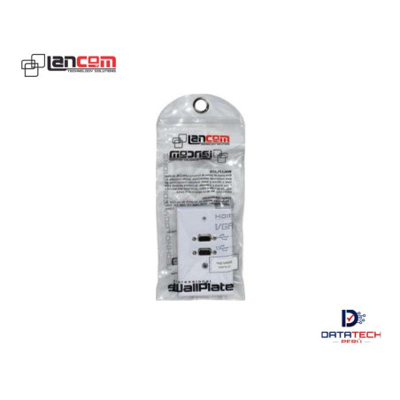 Face Plate De 2 Puertos VGA 15 Pines Y 1 Puerto De Audio Plug 3.5MM Estereo LANCOM ZZ-YKZ-VA2AD