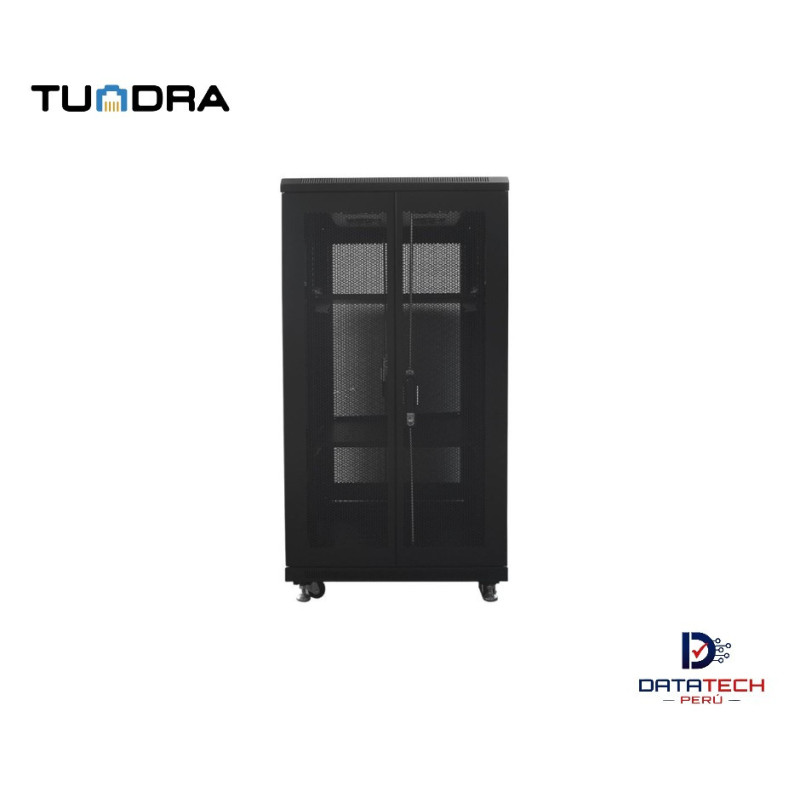 Gabinete de Piso con garruchas puerta microperforado 22-RU 1166 x 600 x 800mm TUNDRA GP22-680P2P2