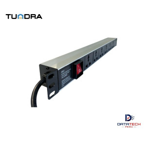 Multitoma eléctrica horizontal 220V-15A 6 tomas. Enchufe Tipo I  TUNDRA PDU-1906-I